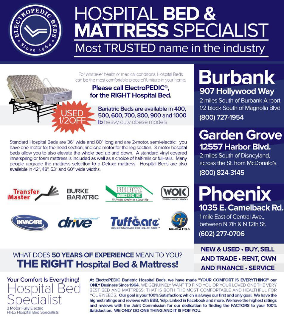 Phoenix AZ Buy, Sell, Rent Fully Electric 3 Motor Hospital Beds
